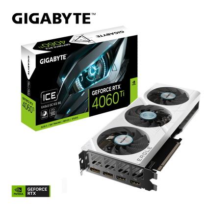 Gigabyte GeForce RTX 4060 Ti EAGLE OC ICE 8GB GDDR6 128 bit PCIe 4.0 Desktop Graphics Card