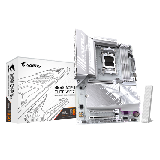 Gigabyte B850 AORUS ELITE WIFI7 ICE AMD B850 Ryzen Socket AM5 ATX Desktop Motherboard