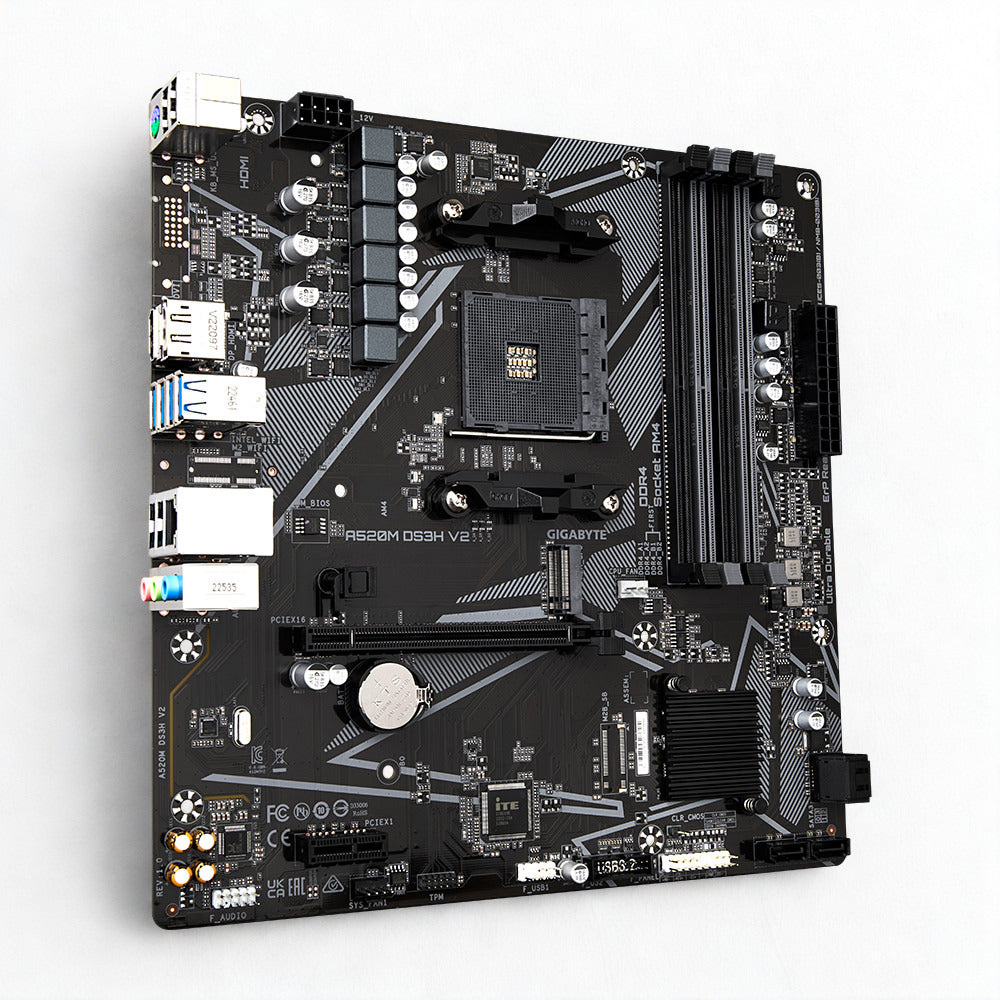Gigabyte A520M DS3H V2 AMD A520 Ryzen Socket AM4 Micro-ATX Desktop Motherboard