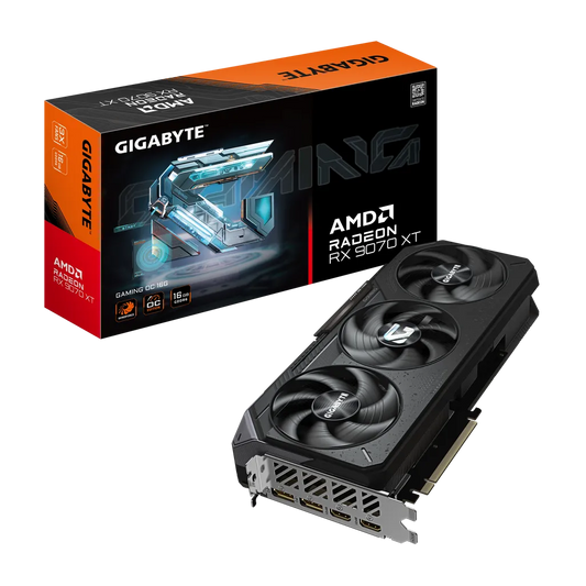 Gigabyte Radeon RX 9070 XT GAMING OC GV-R9070XTGAMING OC-16GD 16GB GDDR6 256-Bit PCIe 5.0 Desktop Graphics Card