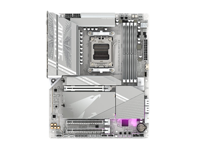 Gigabyte X870 AORUS ELITE WIFI 7 ICE AMD X870 Ryzen Socket AM5 ATX Desktop Motherboard