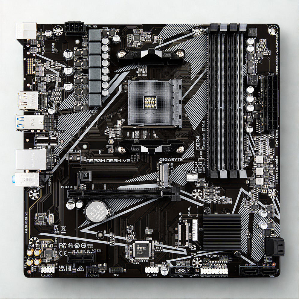 Gigabyte A520M DS3H V2 AMD A520 Ryzen Socket AM4 Micro-ATX Desktop Motherboard