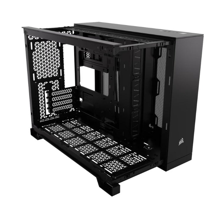 Corsair 2500D Airflow Tempered Glass Black Micro-ATX Dual Chamber Mid Tower Desktop Chassis