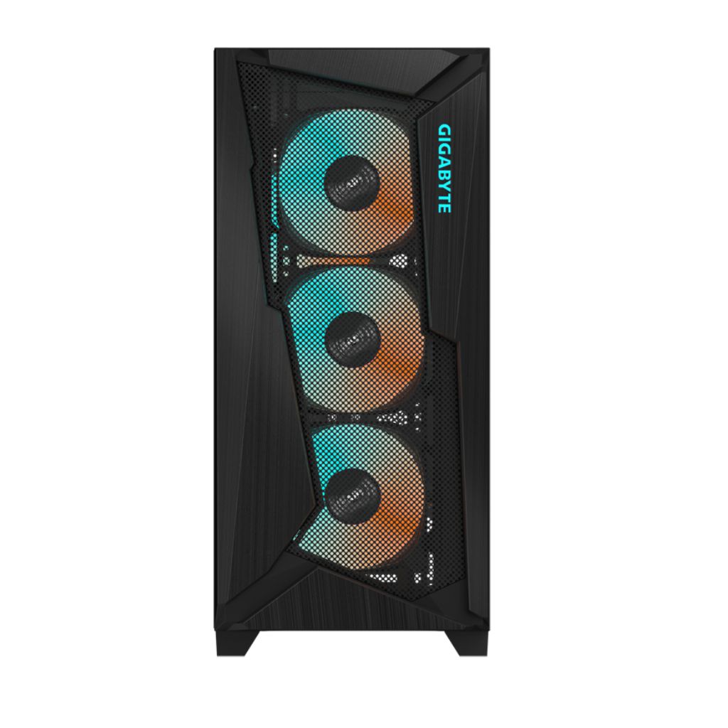 Gigabyte TYPE-C-V2 C301 GLASS V2 Clear Tempered Glass Mesh Steel Black ATX Mid-Tower Desktop Chassis