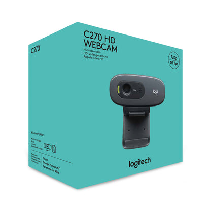 Logitech C270 HD Webcam 720P 30FPS