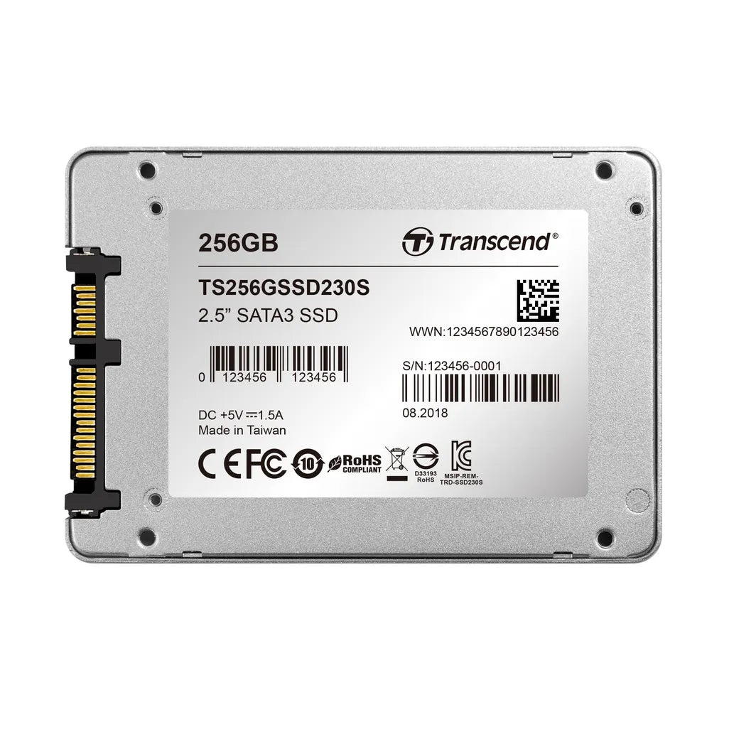 Transcend SSD230 256GB SATA III 6Gb/s 3D NAND 2.5" Solid State Drive