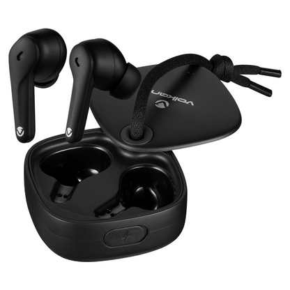 Volkano Ore Series True Wireless Earphones with Charging Case - Black