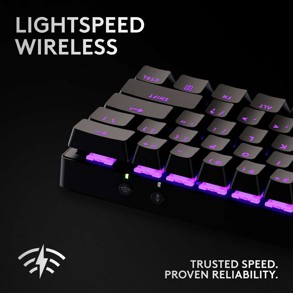 Logitech G PRO X 60 LIGHTSPEED GX Tactile Optical Switch RGB Wireless Gaming Keyboard