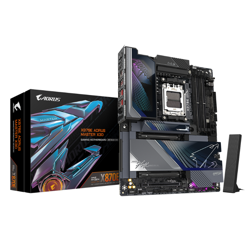 Gigabyte X870E AORUS MASTER X3D WIFI7 AMD X870E Ryzen Socket AM5 ATX Desktop Motherboard