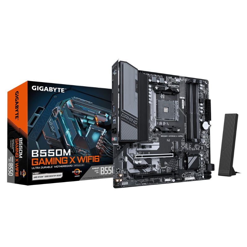 Gigabyte B550M GAMING X WIFI6 AMD B550 Ryzen Socket AM4 Micro-ATX Desktop Motherboard