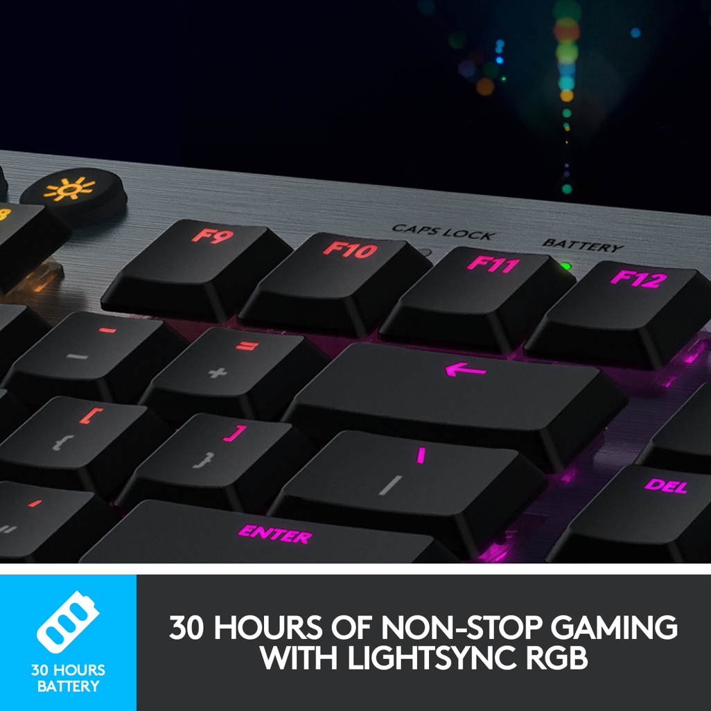 Logitech G915 LIGHTSPEED Wireless GL Tactile RGB Mechanical Gaming Keyboard