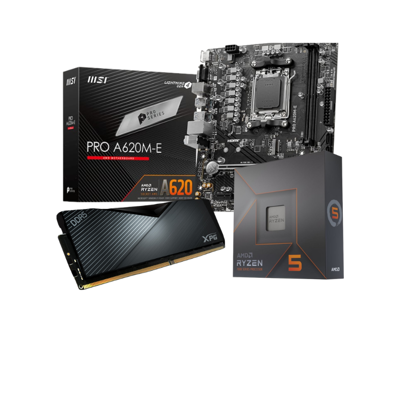 Ryzen 5 7600X / MSI A620M-E PRO AMD AM5 MATX Gaming Motherboard / Adata XPG LANCER 5200MHz 16GB(1x16GB) DDR5