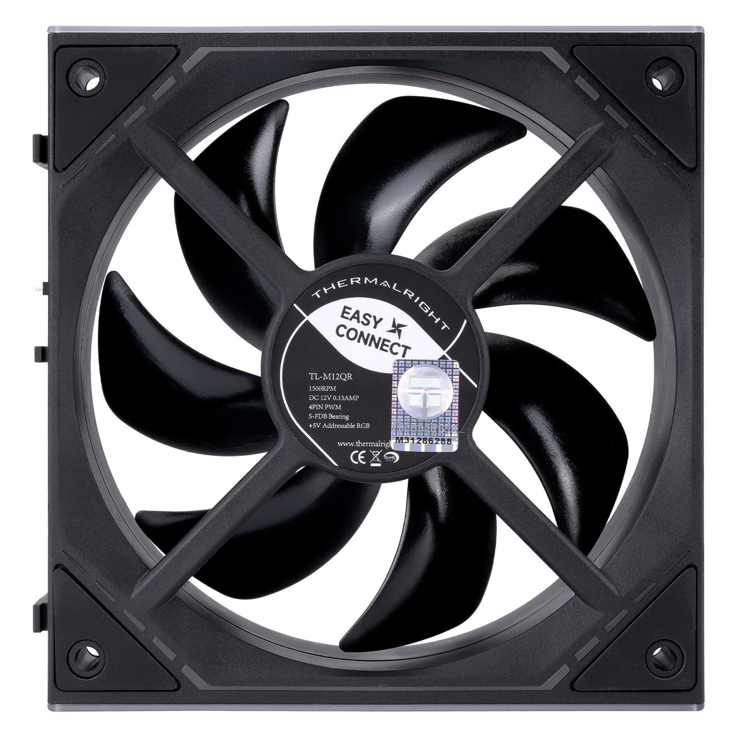 Thermalright TL-M12QR 120mm Reverse Case Fans, 1500RPM, 47.6CFM, 3-Pack | Reverse Airflow, Daisy Chain PWM/ARGB, Infinity Mirror Lighting