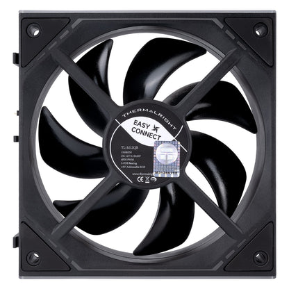 Thermalright TL-M12QR 120mm Reverse Case Fans, 1500RPM, 47.6CFM, 3-Pack | Reverse Airflow, Daisy Chain PWM/ARGB, Infinity Mirror Lighting