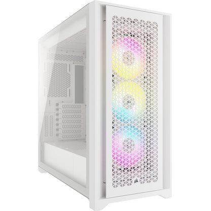 Corsair iCUE 5000D RGB AIRFLOW Clear Tempered Glass White Steel ATX Mid Tower Desktop Chassis