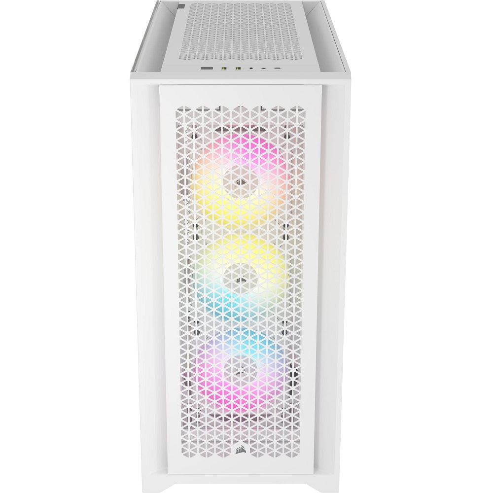 Corsair iCUE 5000D RGB AIRFLOW Clear Tempered Glass White Steel ATX Mid Tower Desktop Chassis