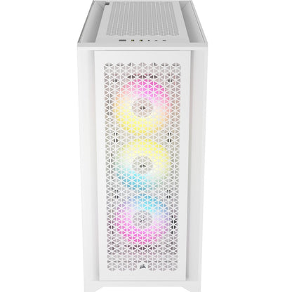 Corsair iCUE 5000D RGB AIRFLOW Clear Tempered Glass White Steel ATX Mid Tower Desktop Chassis