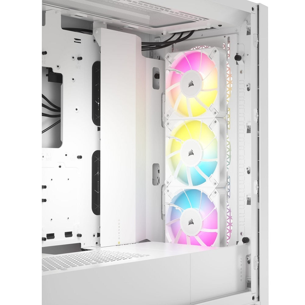 Corsair iCUE 5000D RGB AIRFLOW Clear Tempered Glass White Steel ATX Mid Tower Desktop Chassis