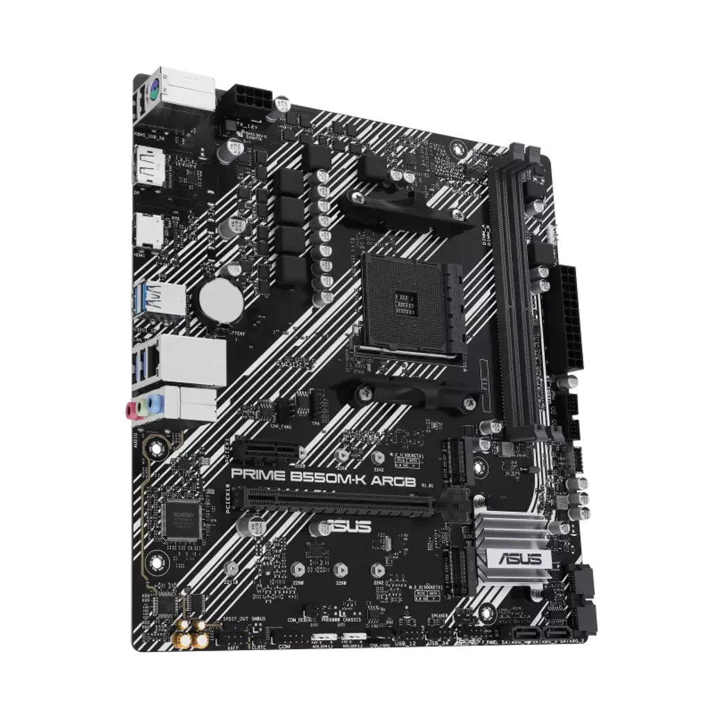 ASUS PRIME B550M-K ARGB AMD B550 Socket AM4 micro ATX Motherboard