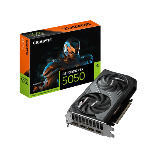 Gigabyte GeForce RTX 5050 WINDFORCE OC 8GB GDDR6 128-bit PCIe 5.0 Desktop Graphics Card