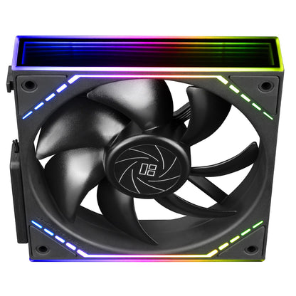 Thermalright TL-M12Q X3 Chassis Fan 120mm Silent,Wireless Splicing,Building Block Fan,PWM Function CPU,Infinity Mirror ARGB Lighting Effect,New Power chip Module simplifies Wiring Management