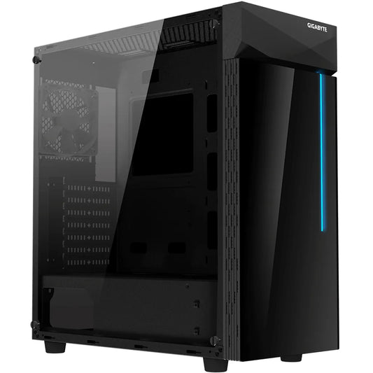 Gigabyte C200 Tempered Glass Black Steel ATX Mid Tower Desktop Chassis