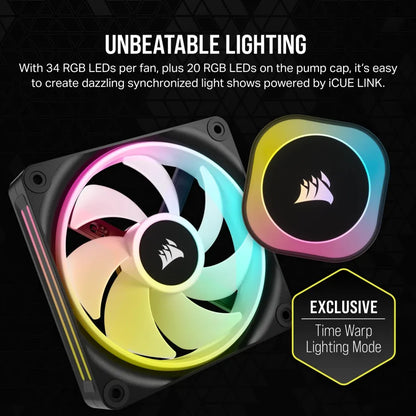 Corsair iCUE Link H150i RGB AIO 360mm Black Liquid CPU Cooler