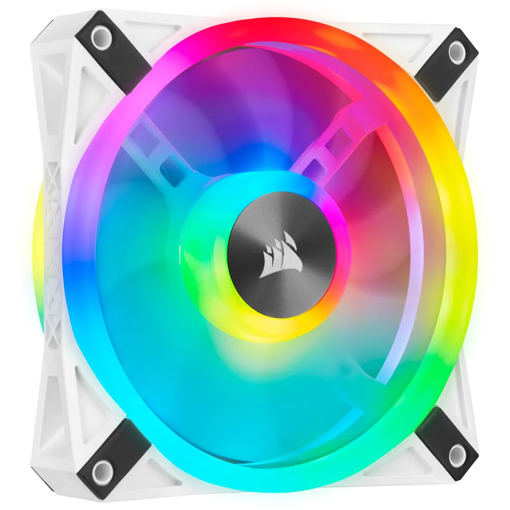 Corsair QL120 iCUE RGB LED 120mm PWM White Case Fan