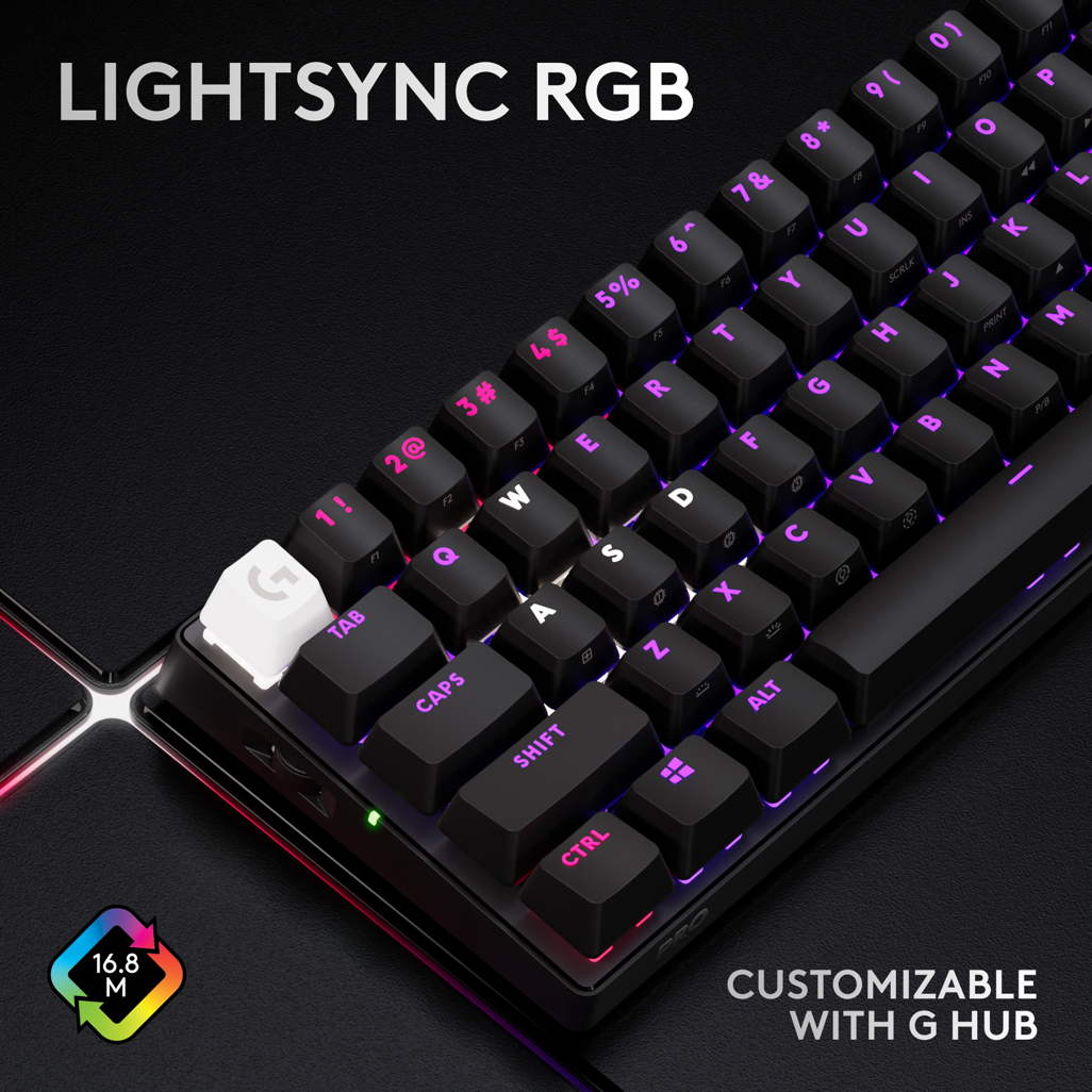 Logitech G PRO X 60 LIGHTSPEED GX Tactile Optical Switch RGB Wireless Gaming Keyboard