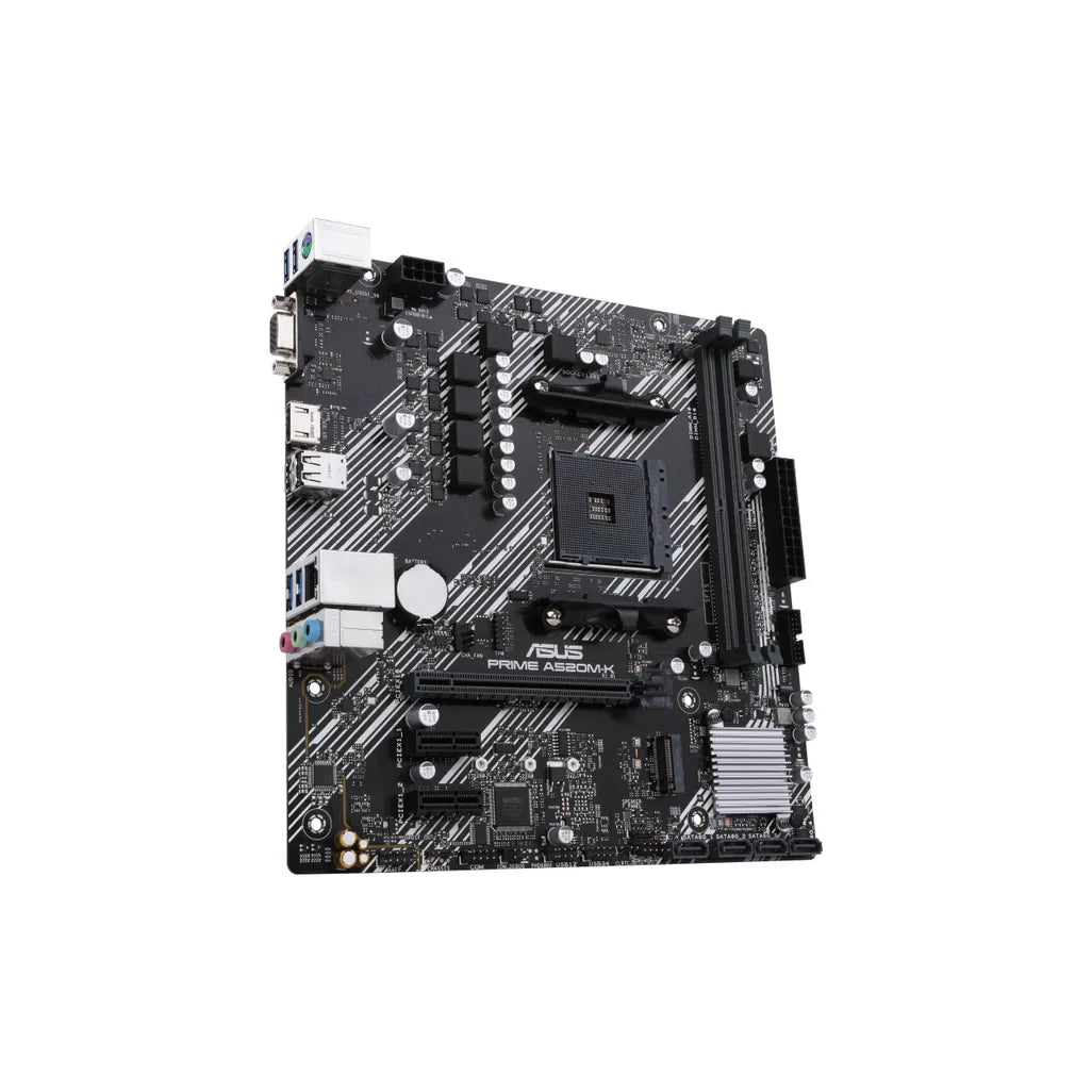 ASUS PRIME A520M-K AMD AM4 Socket A520 Micro-ATX Desktop Motherboard