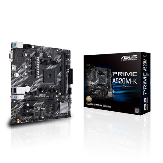 ASUS PRIME A520M-K AMD AM4 Socket A520 Micro-ATX Desktop Motherboard