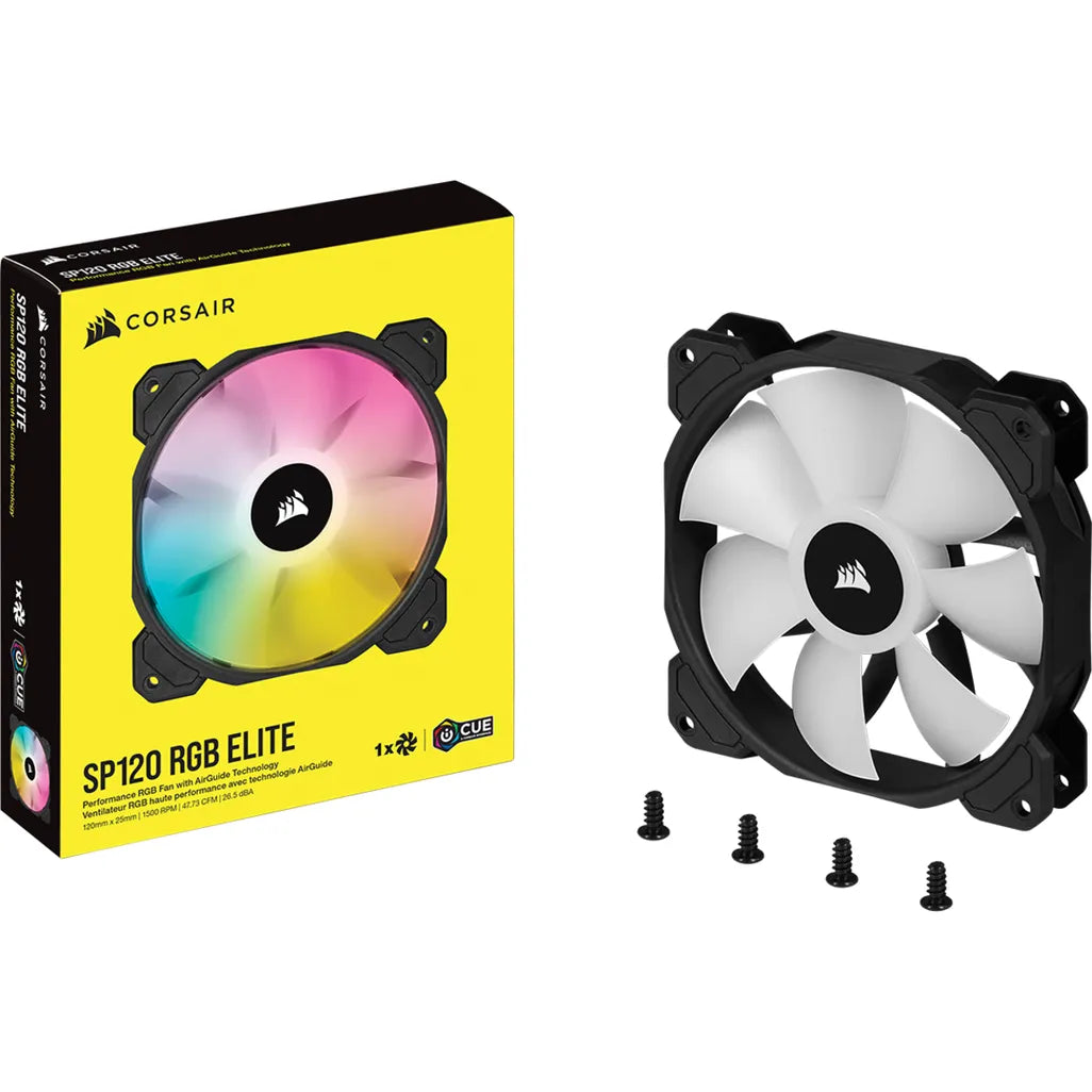 Corsair SP120 iCUE RGB LED ELITE Performance 120mm PWM Black Case Fan