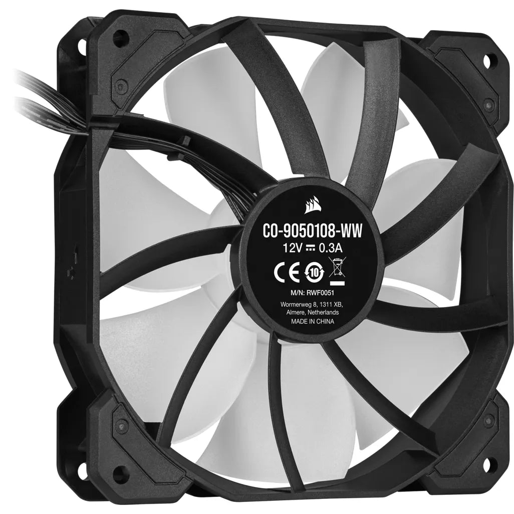 Corsair SP120 iCUE RGB LED ELITE Performance 120mm PWM Black Case Fan