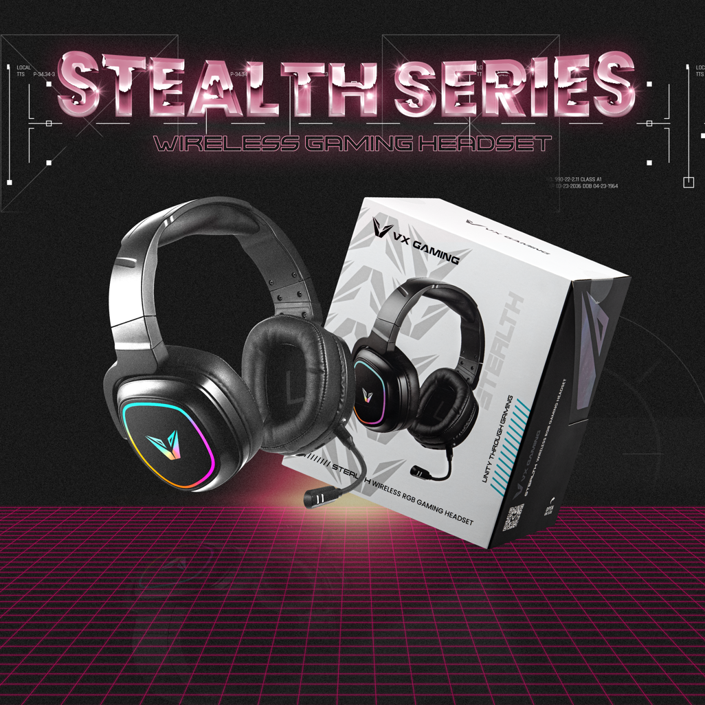 VX Gaming Stealth series Wireless Gaming Headset RGB