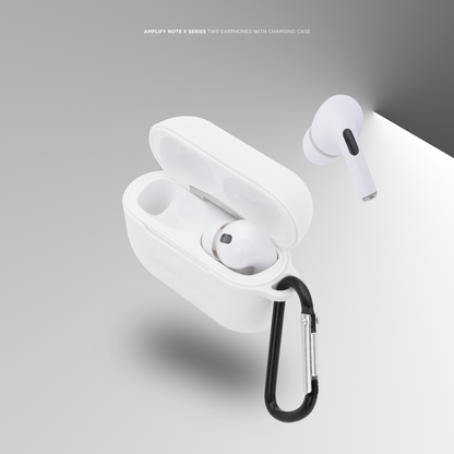 Amplify Note X Series TWS Earphones + Charging Case - White Case + White Cover