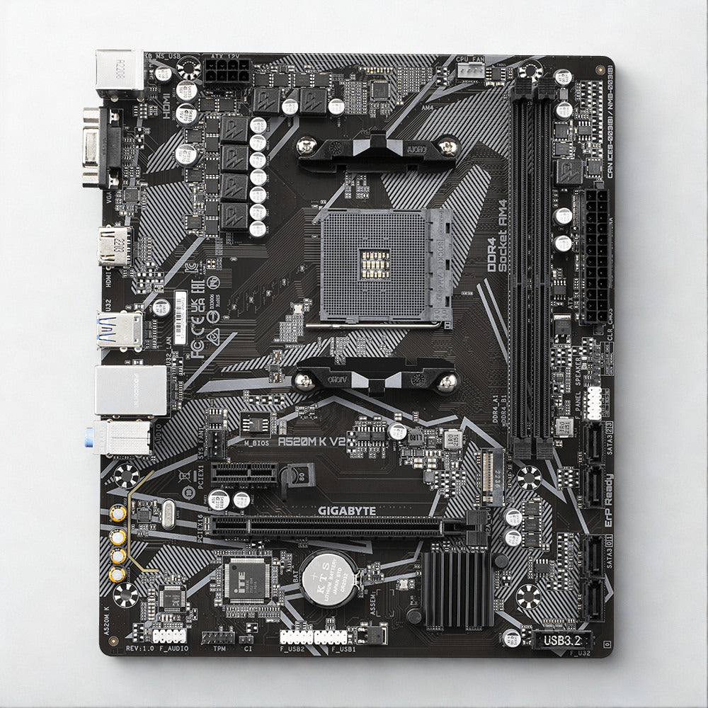 Gigabyte A520M K V2 AMD A520 Socket AM4 Micro-ATX Desktop Motherboard