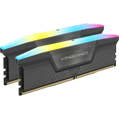 Corsair Vengeance RGB 32GB (2x16GB) DDR5-6000 CL36 1.4V XMP EXPO Grey Desktop Memory