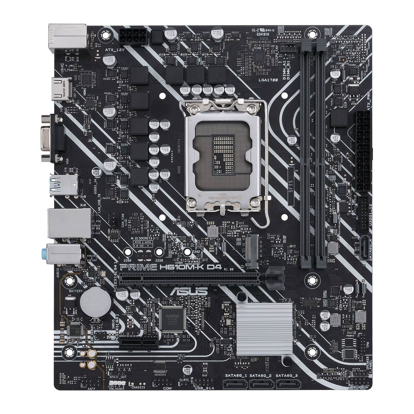 ASUS PRIME H610M-K D4 Intel H610 Socket Alder Lake LGA 1700 Micro-ATX Desktop Motherboard