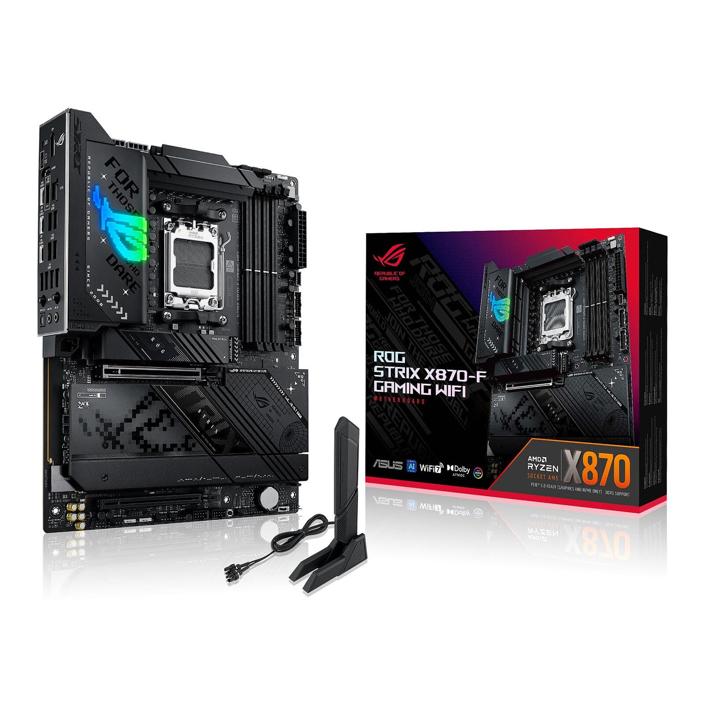 ASUS ROG Strix X870-F Gaming WIFI AMD X870 Ryzen Socket AM5 ATX Desktop Motherboard