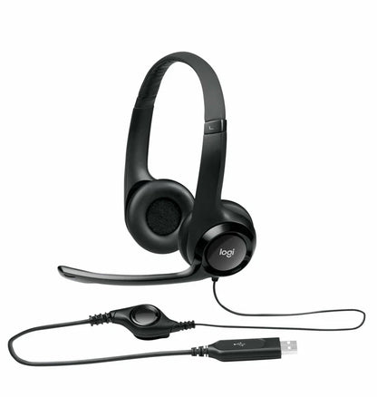 Logitech H390 USB-A Headset with Noise-Cancelling Mic Black