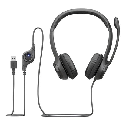 Logitech H390 USB-A Headset with Noise-Cancelling Mic Black