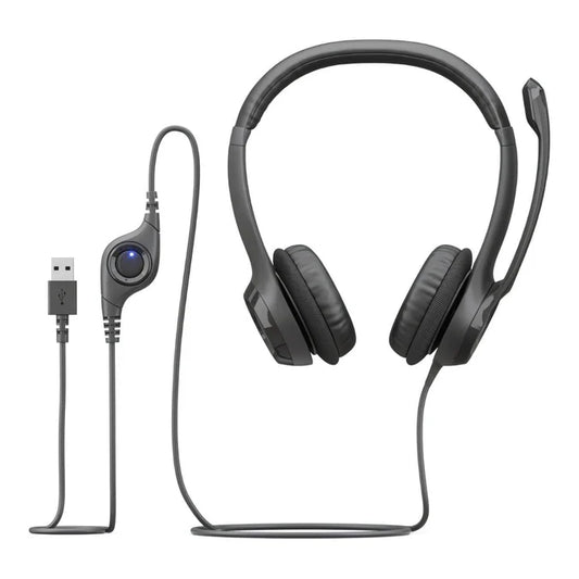 Logitech H390 USB-A Headset with Noise-Cancelling Mic Black