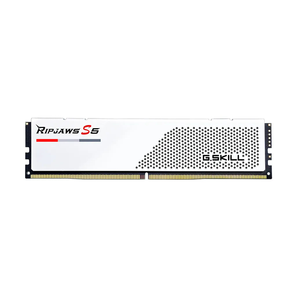 G.Skill Ripjaws S5 32GB (2x16GB) DDR5-6000MHz CL32 1.35V White Desktop Memory