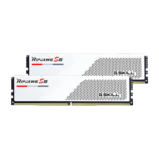 G.Skill Ripjaws S5 32GB (2x16GB) DDR5-6000MHz CL32 1.35V White Desktop Memory