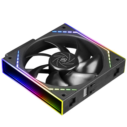 Thermalright TL-M12Q X3 Chassis Fan 120mm Silent,Wireless Splicing,Building Block Fan,PWM Function CPU,Infinity Mirror ARGB Lighting Effect,New Power chip Module simplifies Wiring Management