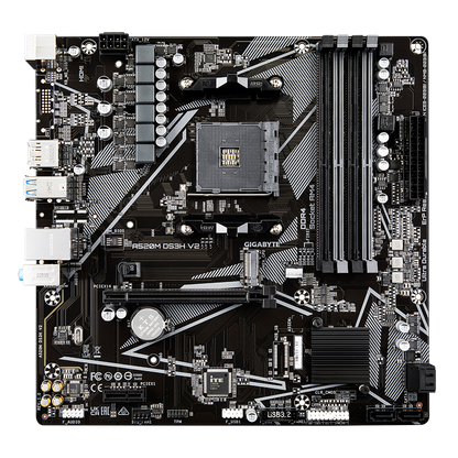 Gigabyte A520M DS3H V2 AMD A520 Ryzen Socket AM4 Micro-ATX Desktop Motherboard