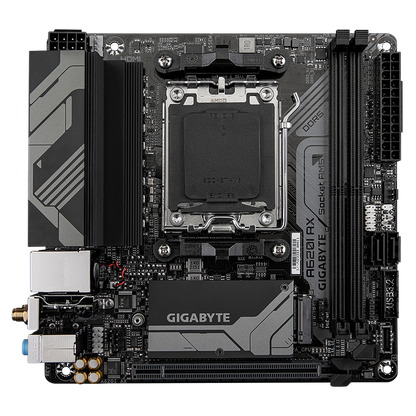 Gigabyte A620I AX Rev1.0 WiFi 6E AMD A620 Ryzen Socket AM5 Mini-ITX Desktop Motherboard