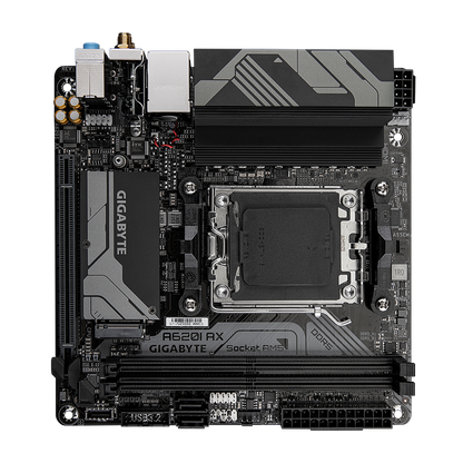 Gigabyte A620I AX Rev1.0 WiFi 6E AMD A620 Ryzen Socket AM5 Mini-ITX Desktop Motherboard