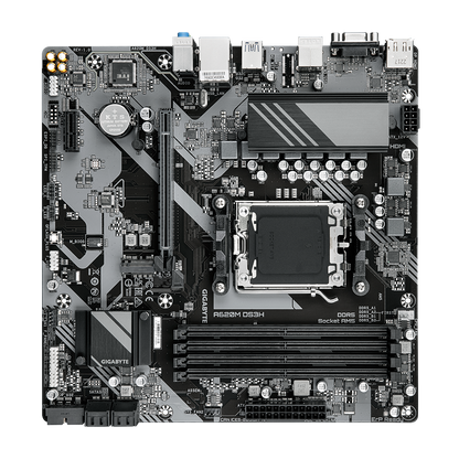 Gigabyte A620M-DS3H-rev-10 A620M DS3H AMD A620 Ryzen Socket AM5 Micro-ATX Desktop Motherboard
