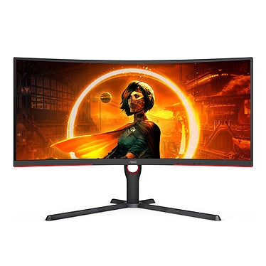 AOC CU34G3S 34" Ultra Wide QHD (3440x1440) 165Hz VA 4ms Freesync Premium 1000R Curved Gaming Desktop Monitor